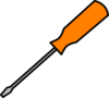 Orange Gray Screwdriver Clip Art