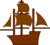 Brown Pirate Ship Clip Art