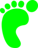 Left-footprint-lime Clip Art