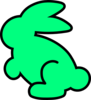 Sea Green Bunny Clip Art