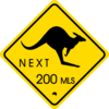 Kangaroo Traffic Sign Clip Art