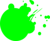 Neon Green Dot Splat Clip Art