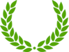 Laurel Wreath In Green Clip Art