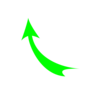 Curved-arrow-green Clip Art