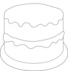 Birthday Cake To Color Clip Art