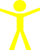 Human Figure Hands Open Yellow Clip Art