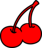 Two Red Cherry Clip Art