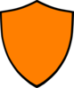 Shield-orange Clip Art