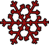 Dark Red Snowflake Clip Art