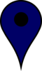 Map Pin Dark Blue Clip Art