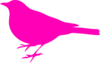 Pink Bird Silhouette 4 Clip Art
