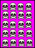 Skull And Crossbones In Hot Pink Clip Art