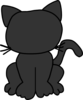 Black Cat Outline Clip Art