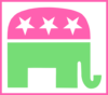 Republican Party Elephant With Border Clip Art