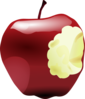 Red Bitten Apple Clip Art