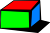 Colored Box With Shadow Clip Art