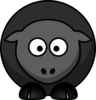Black Sheep Without Flower Clip Art