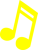 Yellow Music Note Man Kook Clip Art