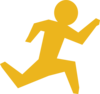 Running Man - Race Yellow Clip Art