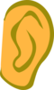 Ear - Gold Clip Art