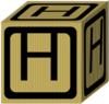 Letter Alphabet  Block H Clip Art