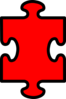 Puzzle Piece Red With Black2 Clip Art