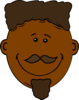Black Smiling Man Clip Art