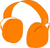 Headphone Orange Clip Art