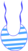 Blue White Striped Bib Clip Art
