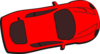 Red Car - Top View - 10 Clip Art