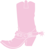 Light Pink Cowgirl Boot Clip Art