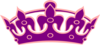 Tiara No Cross Purple On Salmon Pink Clip Art