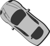Gray Car - Top View - 140 Clip Art
