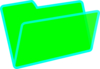 Green/blue Folder Clip Art
