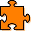 Orange Jigsaw Piece Clip Art