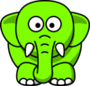 Lime Green Elephant Clip Art