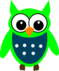 Green  Owl Clip Art