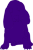 Purple Basset Hound Clip Art