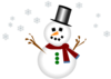 Snowman With Carrot Nose And Hat Clip Art