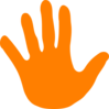Hand Orange Left Clip Art