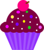 Cupcake Purple Clip Art