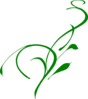 Green Ornate Swirl Vine Clip Art