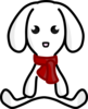 Rabbit With Scarf Clip Art