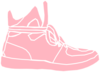 Pink White Sneaker Clip Art