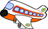 Orange Jumbo Jet Clip Art