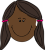 Girl With Pigtails Clip Art