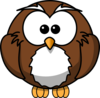 Brown Cartoon Owl Clip Art