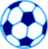 Blue Soccer Ball Clip Art