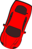 Red Car - Top View - 250 Clip Art