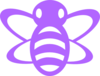 Purple Bee Clip Art